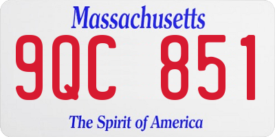 MA license plate 9QC851
