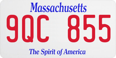 MA license plate 9QC855