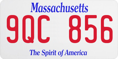 MA license plate 9QC856