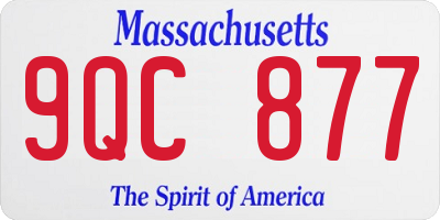 MA license plate 9QC877