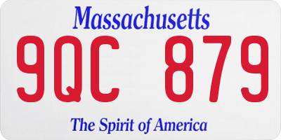 MA license plate 9QC879