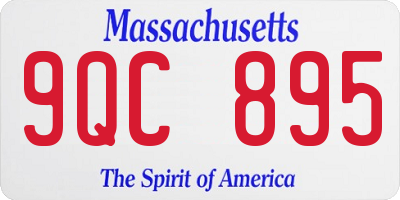 MA license plate 9QC895