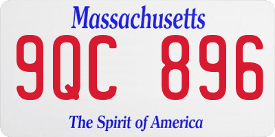 MA license plate 9QC896