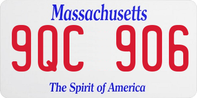 MA license plate 9QC906