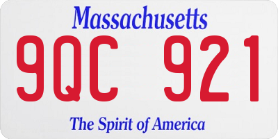MA license plate 9QC921