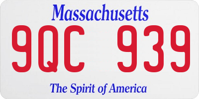 MA license plate 9QC939