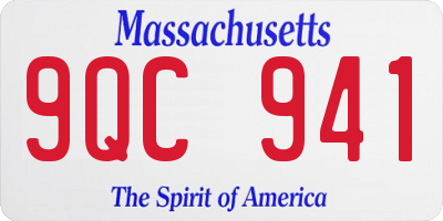 MA license plate 9QC941