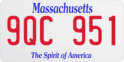 MA license plate 9QC951