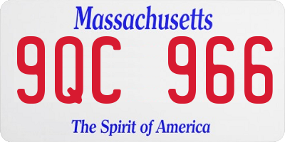 MA license plate 9QC966
