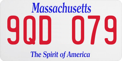 MA license plate 9QD079