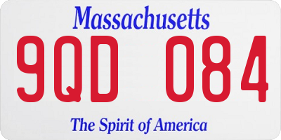 MA license plate 9QD084