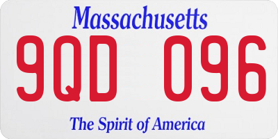 MA license plate 9QD096