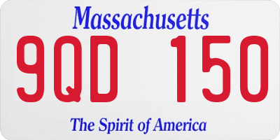 MA license plate 9QD150