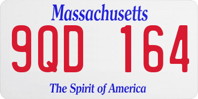 MA license plate 9QD164