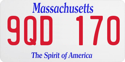 MA license plate 9QD170