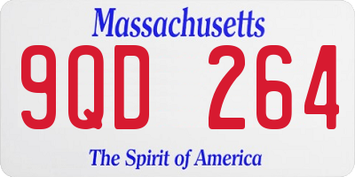 MA license plate 9QD264
