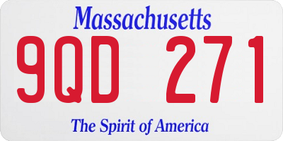 MA license plate 9QD271