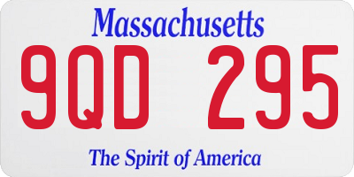 MA license plate 9QD295