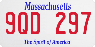 MA license plate 9QD297