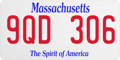 MA license plate 9QD306