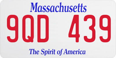 MA license plate 9QD439