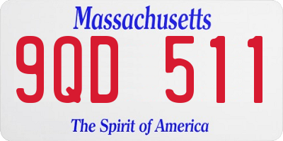 MA license plate 9QD511