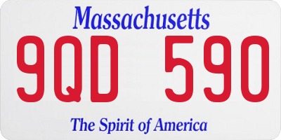 MA license plate 9QD590