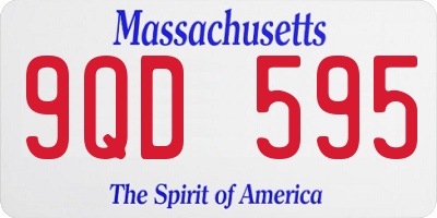 MA license plate 9QD595