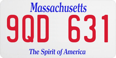 MA license plate 9QD631