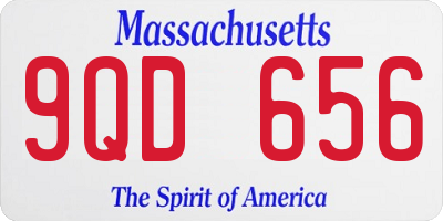 MA license plate 9QD656