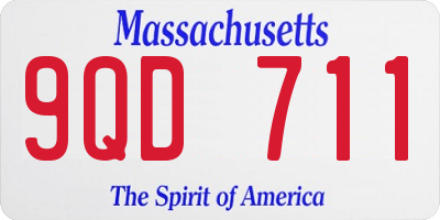 MA license plate 9QD711