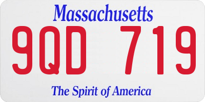MA license plate 9QD719