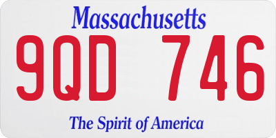 MA license plate 9QD746