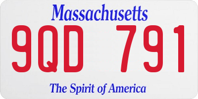 MA license plate 9QD791
