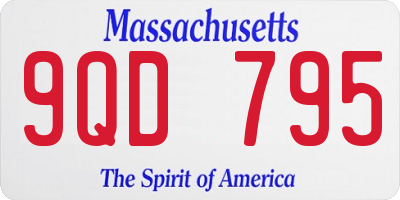 MA license plate 9QD795