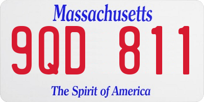 MA license plate 9QD811