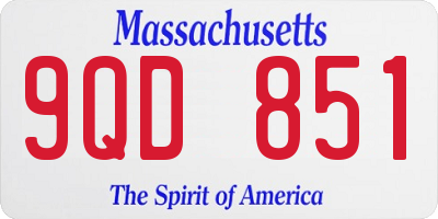 MA license plate 9QD851