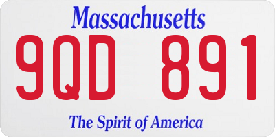 MA license plate 9QD891