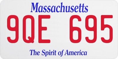 MA license plate 9QE695