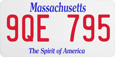 MA license plate 9QE795