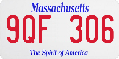 MA license plate 9QF306