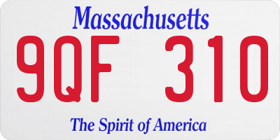 MA license plate 9QF310