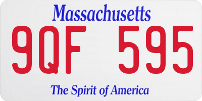 MA license plate 9QF595