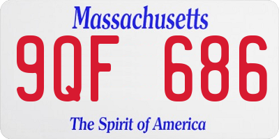 MA license plate 9QF686
