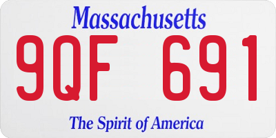 MA license plate 9QF691