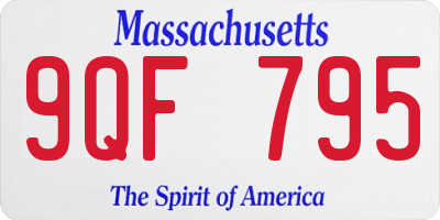 MA license plate 9QF795