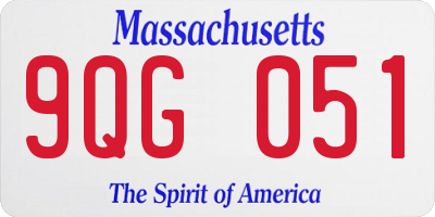 MA license plate 9QG051
