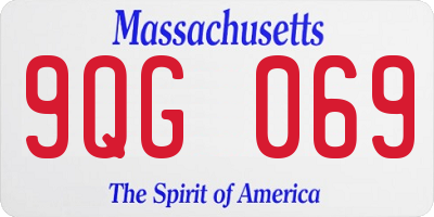 MA license plate 9QG069