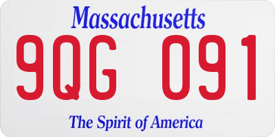 MA license plate 9QG091