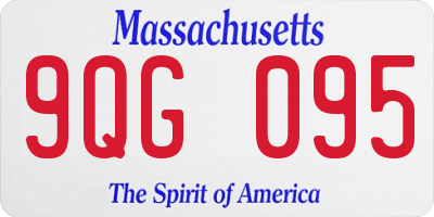 MA license plate 9QG095